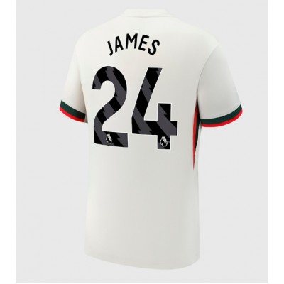 Moški Nogometni dresi Chelsea Reece James #24 Gostujoči 2025-26 Kratek Rokav Moški Nogometni dresi Chelsea Reece James #24 Gostujoči 2025-26 Kratek Rokav